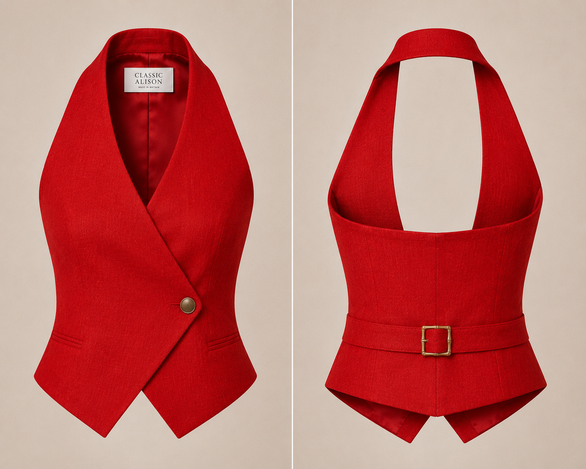 Women's Premium Linen Tailored Waistcoat – The Signature Waistcoat