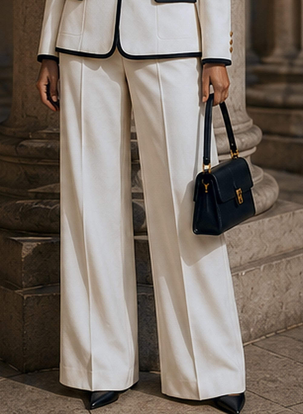 Winter Wool Sculpted Blazer – The Winter White Blazer
