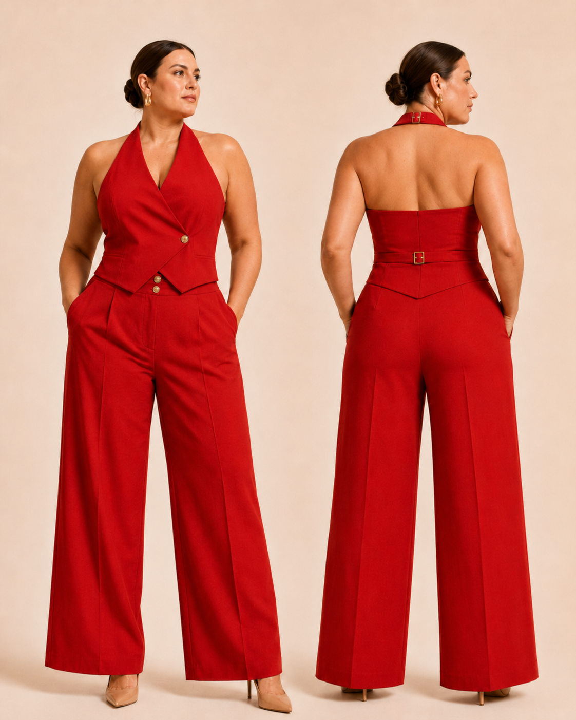 Women's Premium Linen Wide-Leg Tailored Trousers – The Signature Trouser