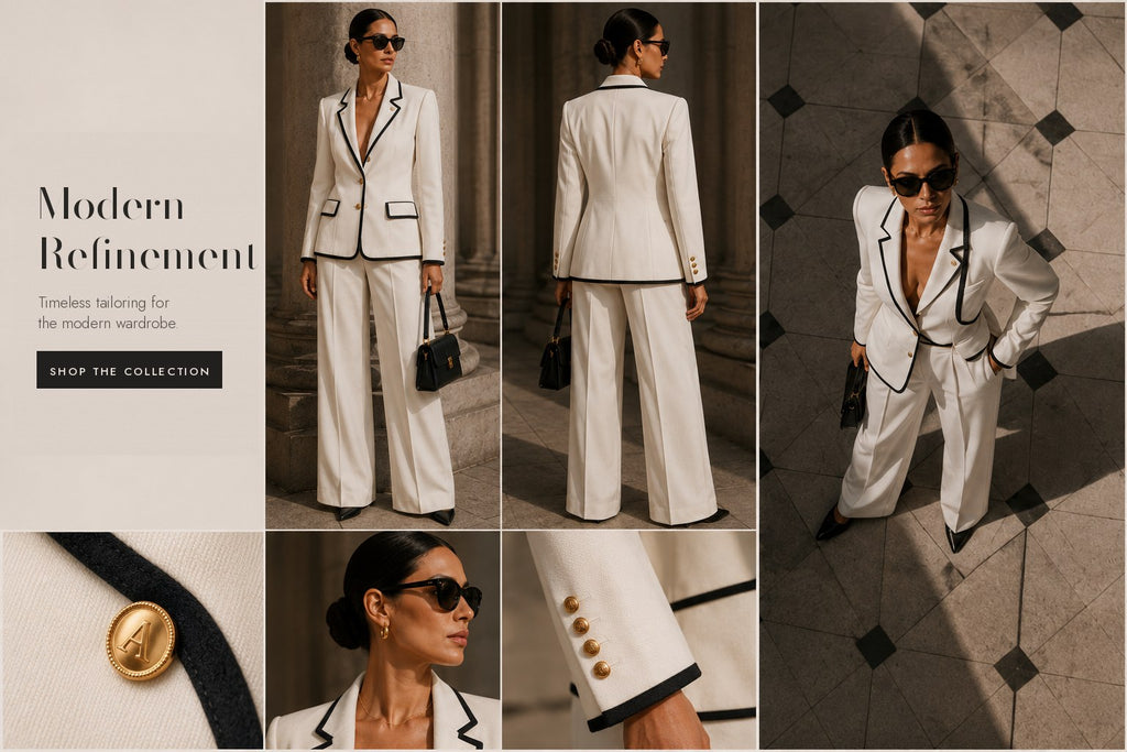 Winter Wool Sculpted Blazer – The Winter White Blazer