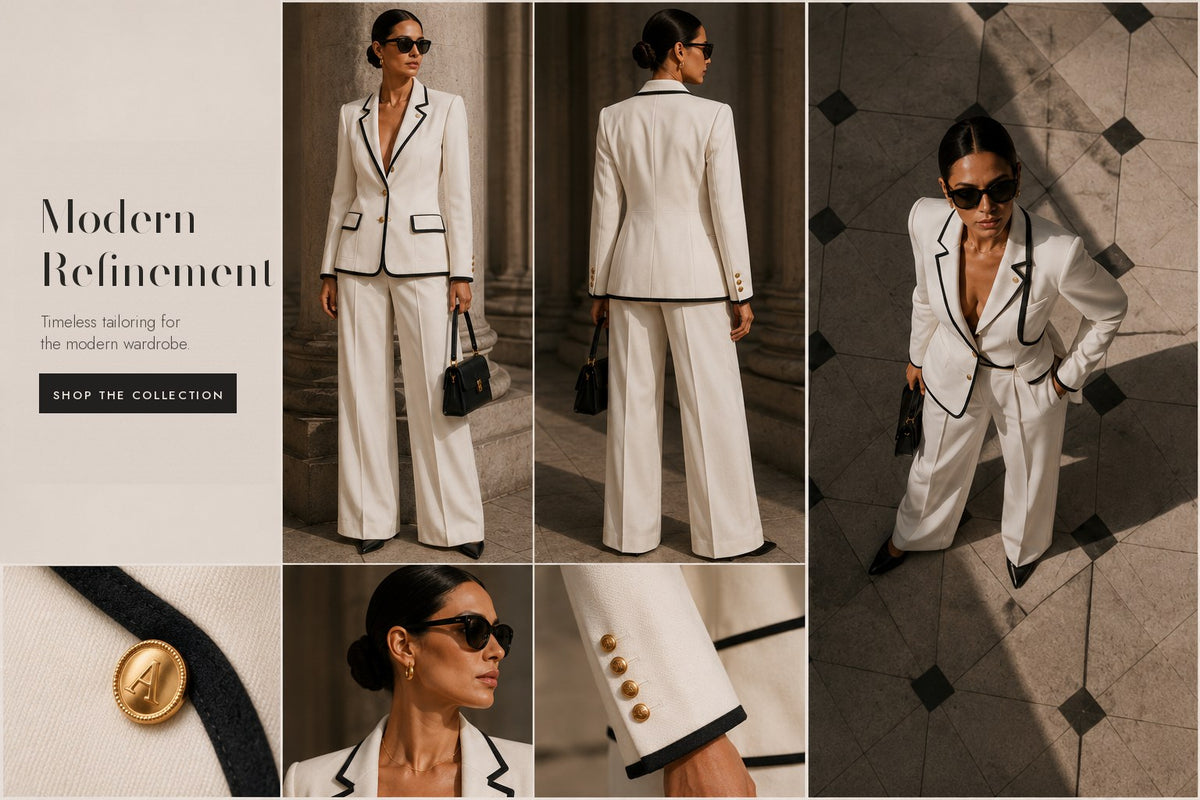 Winter Wool Sculpted Blazer – The Winter White Blazer
