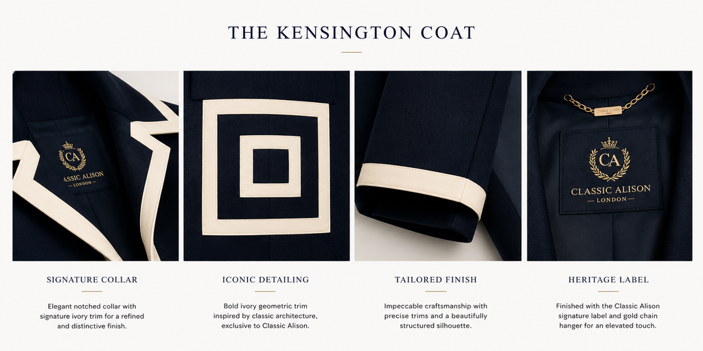 The Kensington Coat Navy Wool Structured Coat