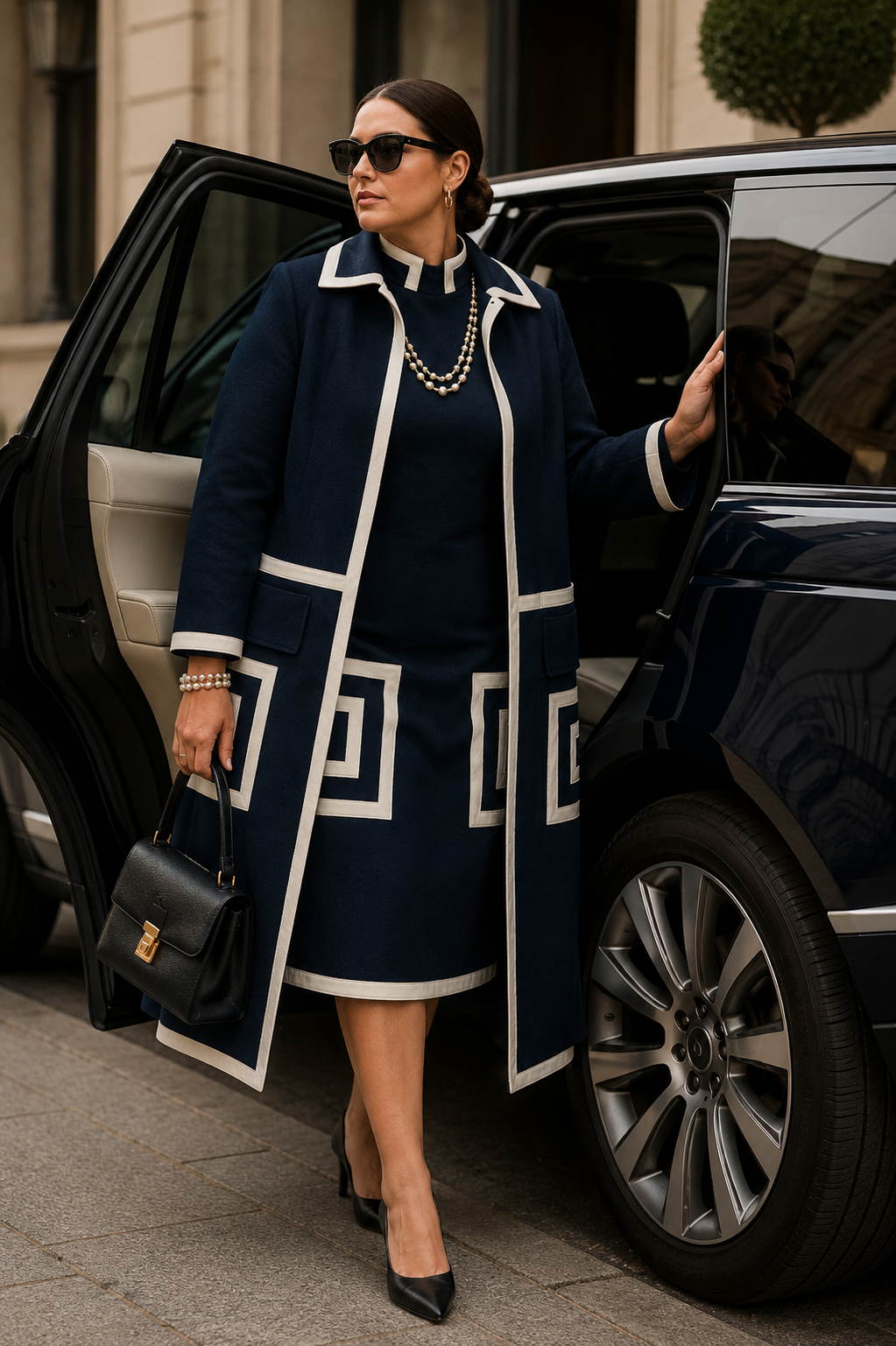 The Kensington Coat Navy Wool Structured Coat