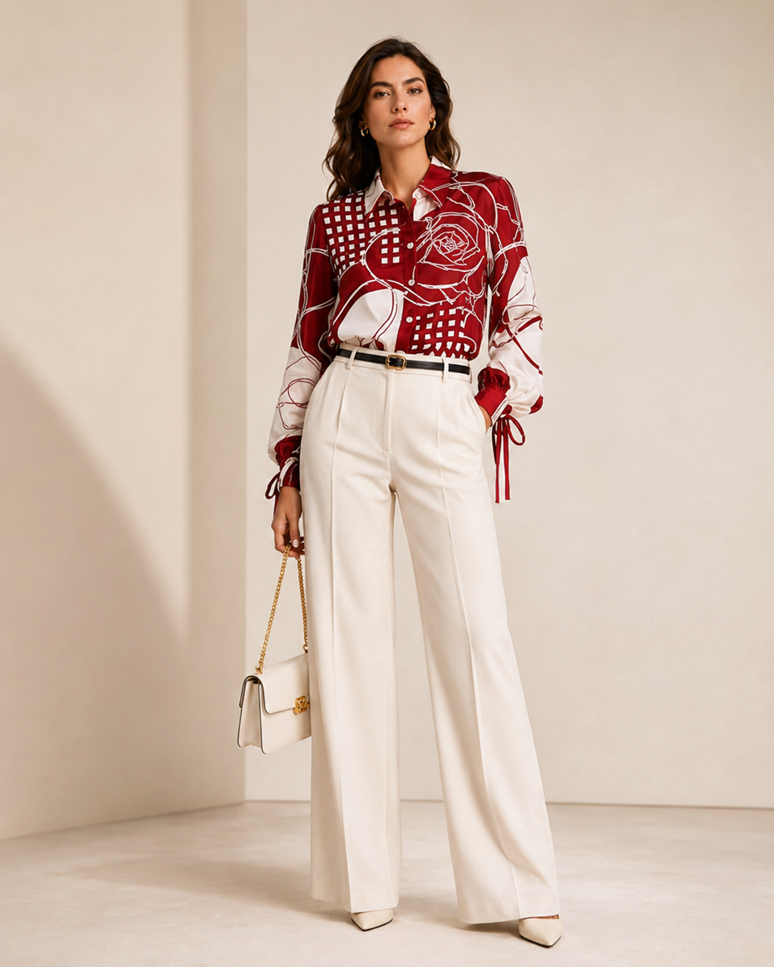 Silk Black Rose Print Blouse – Classic Alison